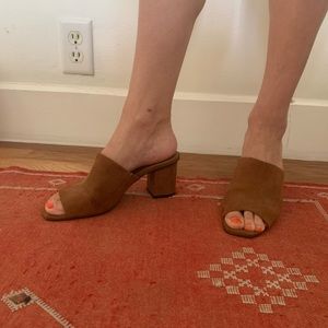 Suede mules